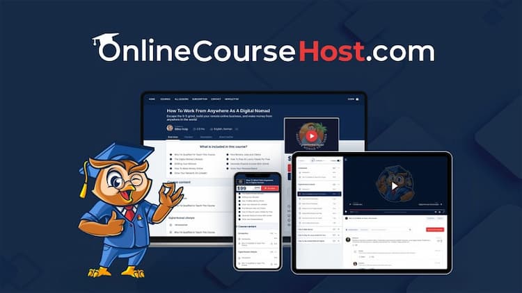OnlineCourseHost.com AI-powered white-label online course platform that allows you to create and sell your online courses