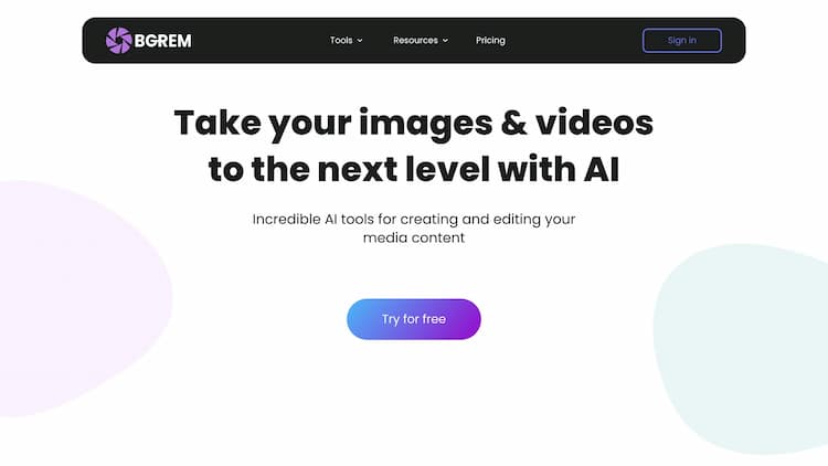 BgRem AI AI-powered platform for creating and editing images and videos. Includes Image Generator, Background Remover, Photo into Painting tool and other stunning features.