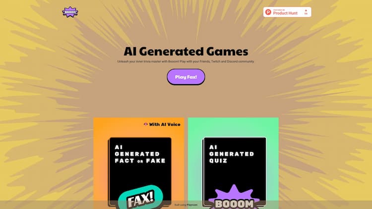 Booom AI Generated Trivia Battle! Play with friends, colleagues and family