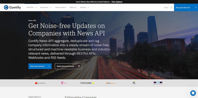 Contify News API This concise product description highlights the delivery of precise and detailed updates tailored for businesses through REST API and Webhooks, ensuring cleanliness and specificity.