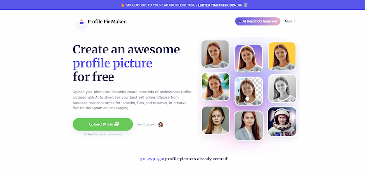 Free Profile Picture Maker PFPMaker: AI-Powered Tool for Creating Stunning Professional Profile Pictures