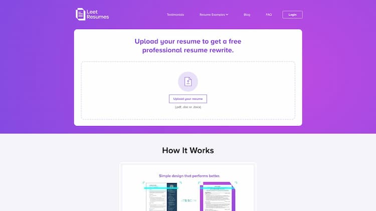 Leet Resume: Expert, AI-Assisted Resumes We write your professional resume for free. Based on research, Leet Resumes produces a data-driven, ATS-optimized, resume for you for free.