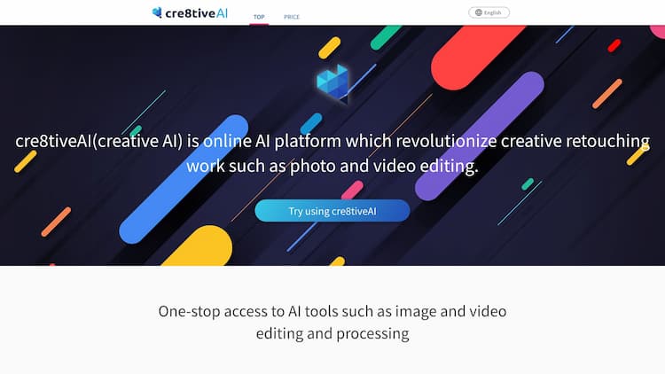 Cre8tiveAI An AI-based SaaS that solves a variety of photo and illustration editing tasks in under 10 seconds, such as automatic painting and increasing the resolution of images and videos, as well as clipping, layering, and color correction.