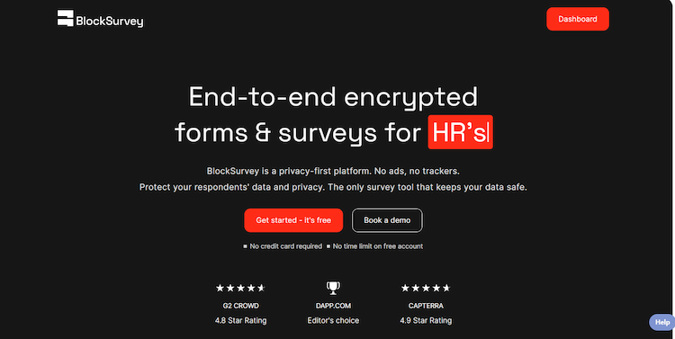 Block Survey Forms and surveys that are secured with end-to-end encryption.