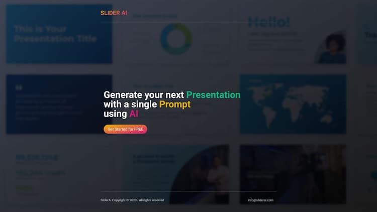 Slider AI Generate your next Presentation with a single Prompt using AI