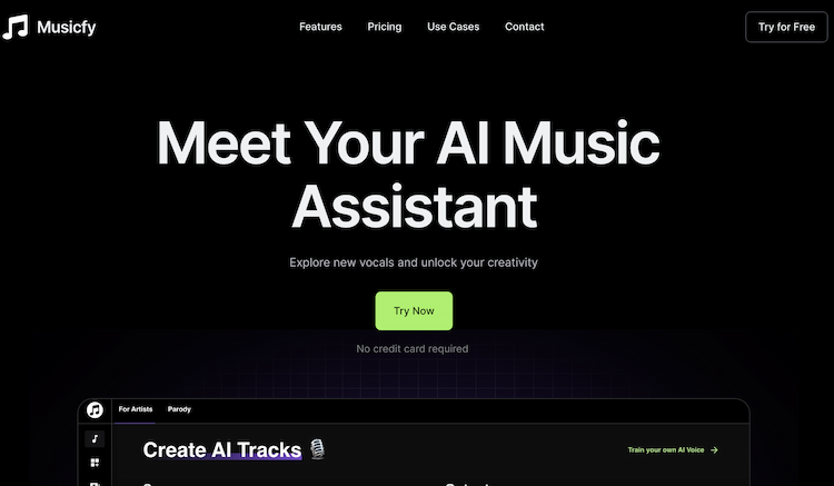 Musicfy Create an AI clone of your voice. Your voice, any song.