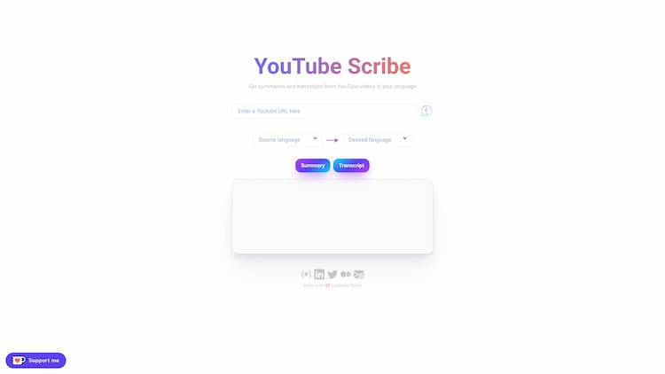 YouTube Scribe Get summaries and transcripts from YouTube videos in your language