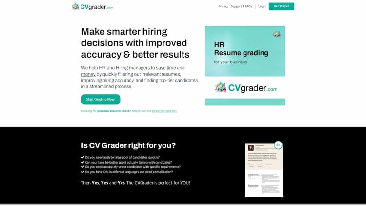 CVGrader.com We will help you analyze all your candidates in matter of minutes