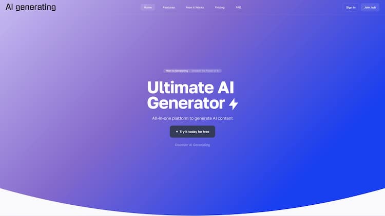 AI generating - Ultimate AI Generator AI Generating Writer is designed to help you generate high-quality texts instantly, without breaking a sweat. With our intuitive interface and powerful features, you can easily edit, export or publish your AI-generated result.