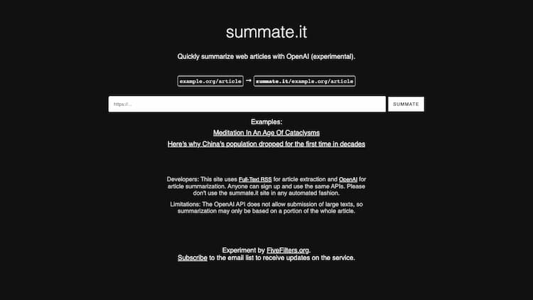 Summate On demand web article summarization
