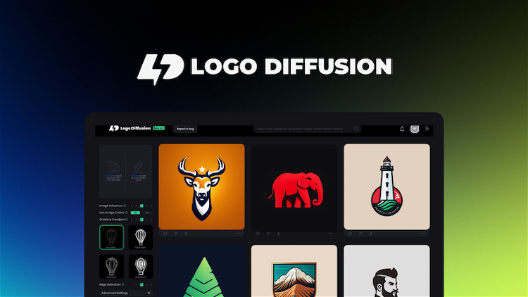 Logo Diffusion Create stunning logos and graphics in seconds with this AI-powered design platform