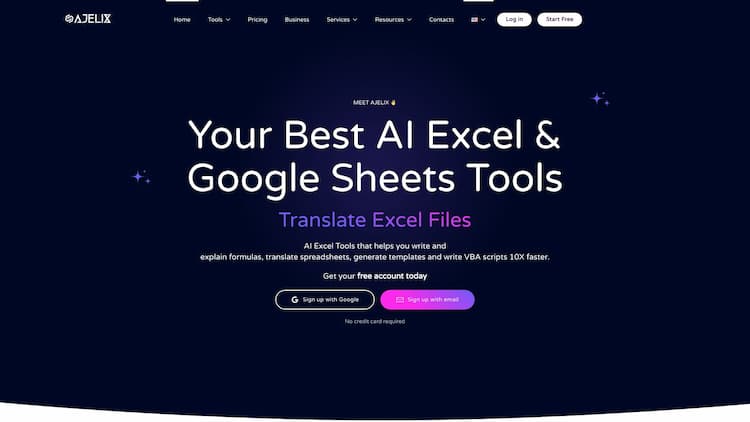Ajelix AI Excel Tools Advanced data visualization and AI Excel tools designed for Excel & Google Sheets users to optimize workflows for organizations worldwide.