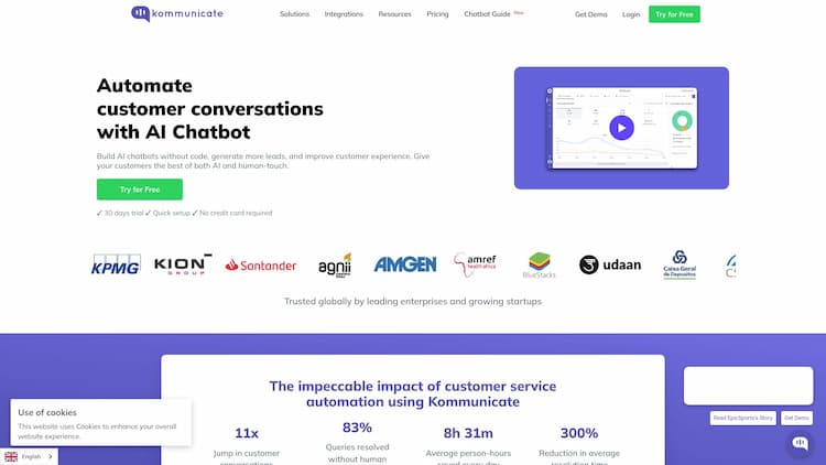 Kommunicate 3.0 Give the best customer support experience with human + conversational AI chatbot softwares, create bot from scratch quickly with no-code builder from Kommunicate.