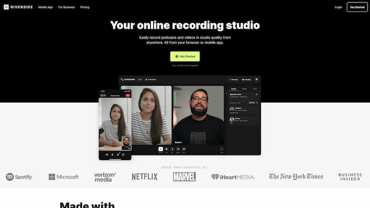 The New Riverside Riverside.fm makes it easy for podcasters and media companies to record remote interviews in studio quality. End result? 4k video and WAV audio content.