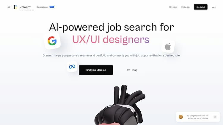 Drawerrr Drawerrr AI will help you to steer your UX design career and find gem UX jobs for you that you would probably miss
