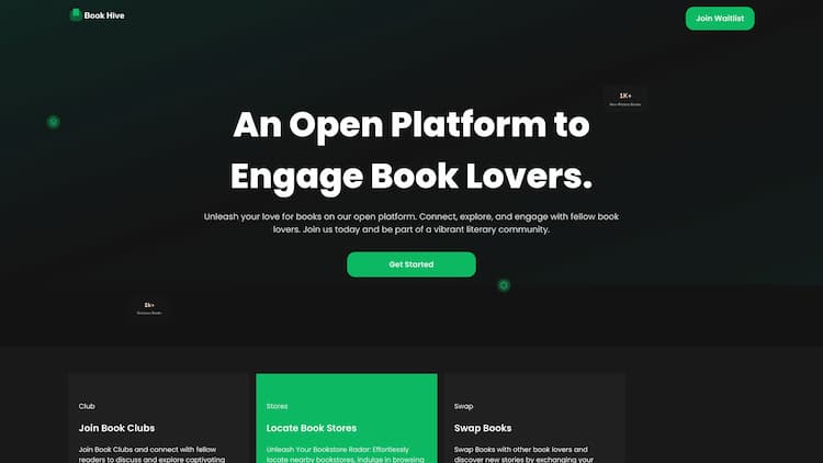 Book Hive An Open Platform to Engage Book Lovers.