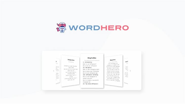 WordHero - AI Content Writer Use AI to generate original blog posts, ads, sales copy, emails, and more - in just 1 click