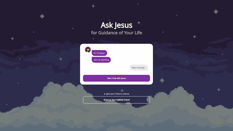 AskJesus Hi, I'm Jesus. Ask me anything.