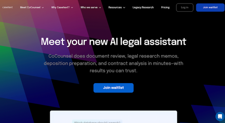 Casetext Meet your new AI legal assistant