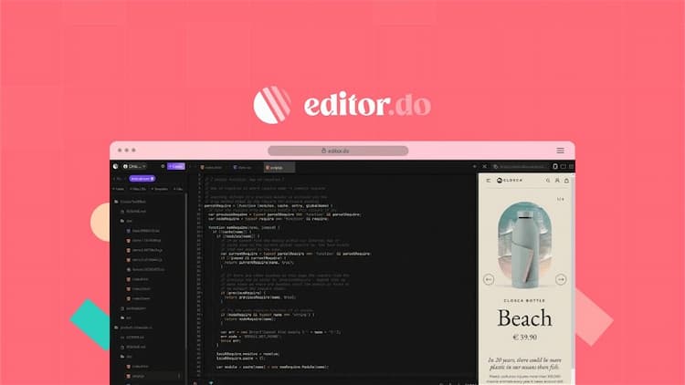 Editor.do The all-in-one online IDE and host to create, code, and deploy stunning static websites in seconds