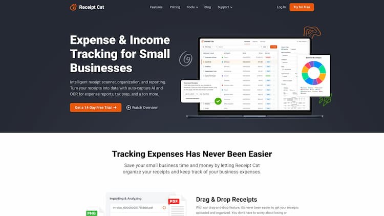 Receipt Cat Effortless income and expense tracking for your small business. The best receipt scanner app and receipt organizing tool with reporting, AI, and more.