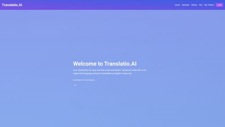 Translatio.AI Welcome to Translatio.AI!