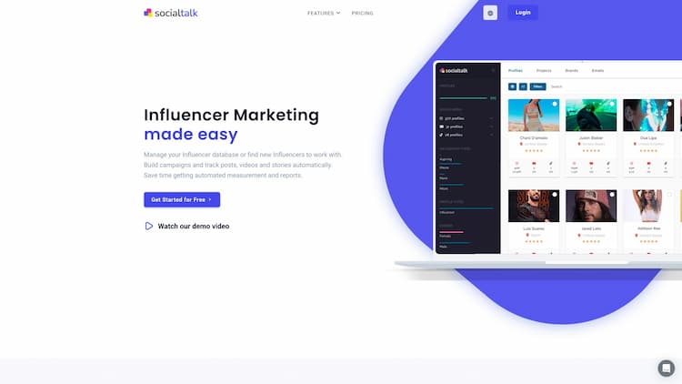 SocialTalk Unleash the power of influencer marketing with SocialTalk. Our AI-powered lookalike tool matches millions of profiles with your brand's target audience for easy campaign creation.