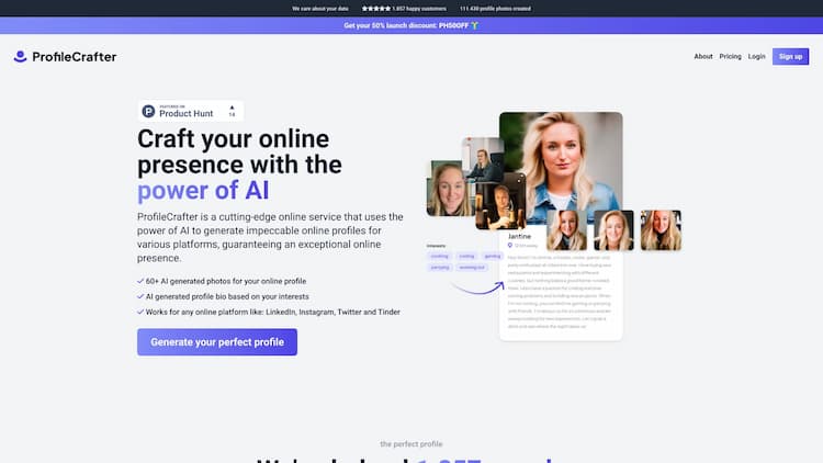 Profile Crafter Become the best version of yourself with the power of AI