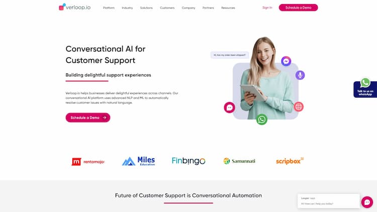 AI Chatbot Verloop.io provides Conversational AI solution for customer support automation. Explore our Conversational AI platform to deliver delightful support experience.