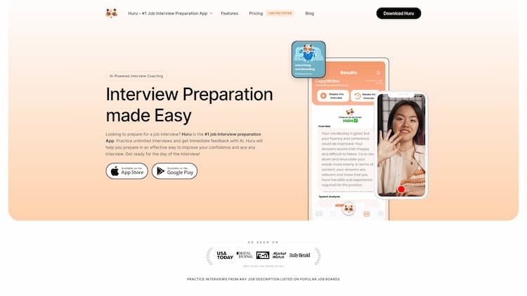 Huru Huru is the #1 interview preparation app with AI Feedback. With more than 20K interview questions in every career position and powerful features including practicing interviews from any job offer listed on popular job boards using our chrome extension.