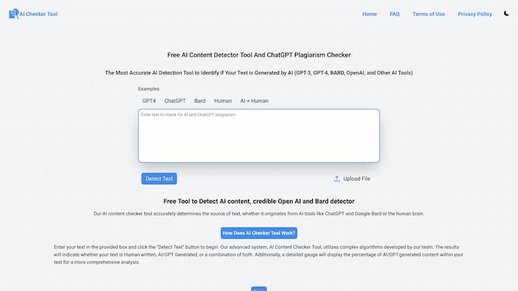 AI Checker Tool Free AI Content Detector Tool And ChatGPT Plagiarism Checker